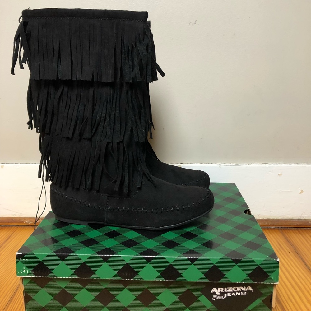 Black Moccasin Boots